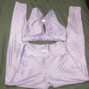 BootybyBrabants Lilàs CHROME SET leggings and top